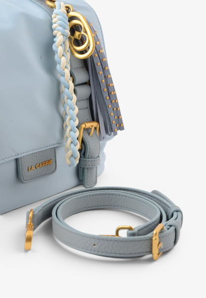 LA CARRIE - Shopping Bag DARK NYLON Cielo