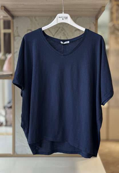 SUSY STAR CURVY - T-shirt Over Blu