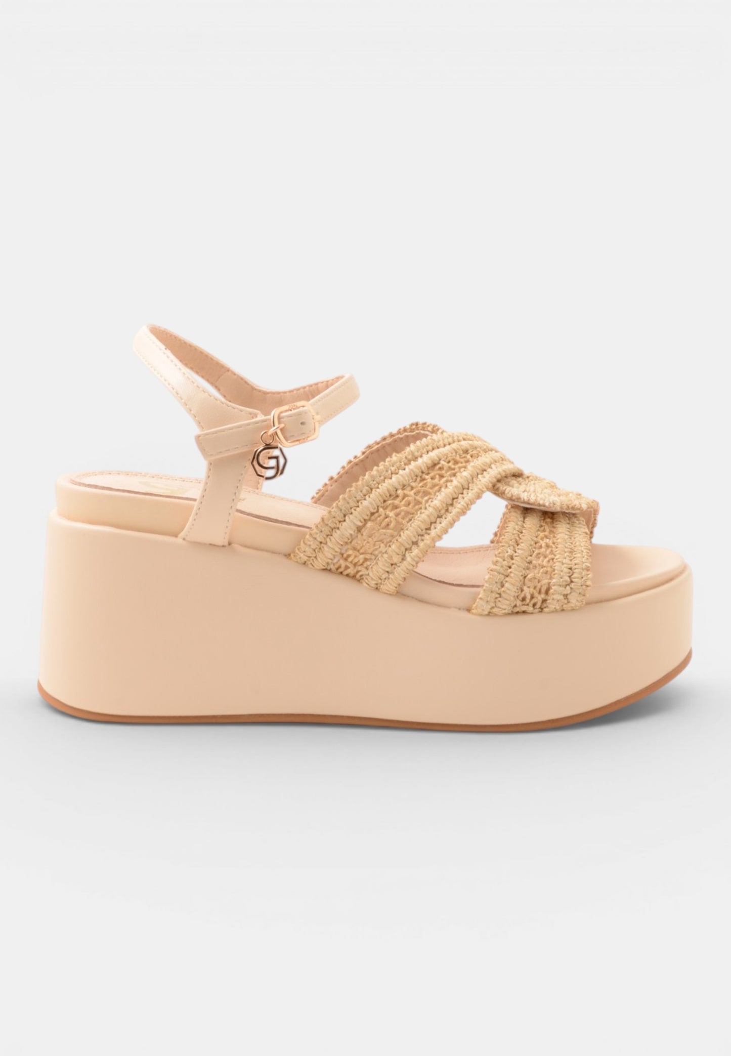 GOLD&GOLD - Sandalo Zeppa Beige