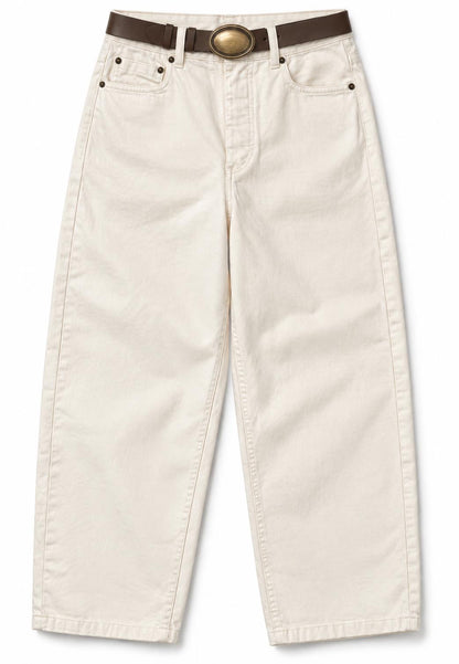 MOTEL - Pantalone Barrel Avorio