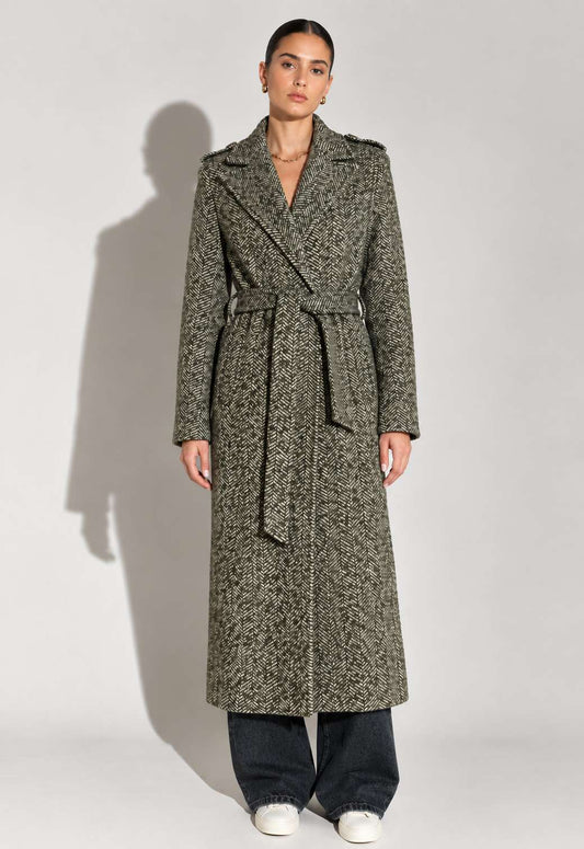 MOTEL - Cappotto Herringbone Verde
