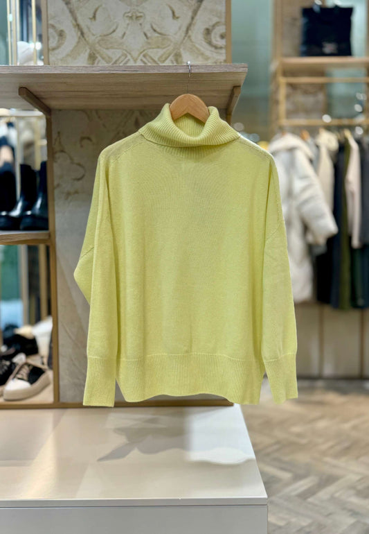 MOTEL - Pullover Dolcevita Giallo Chiaro