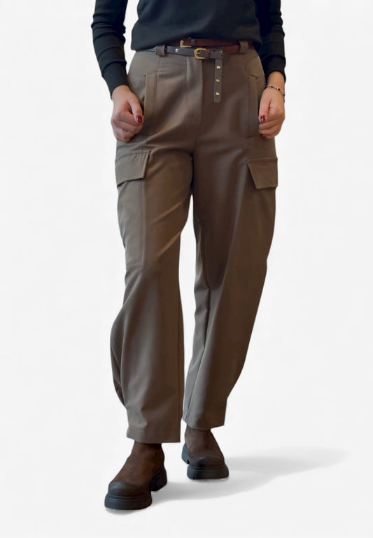 MARYLEY - Pantalone Cargo Fango