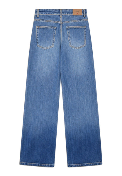 MOTEL - Jeans Wide Leg Lavaggio Medio