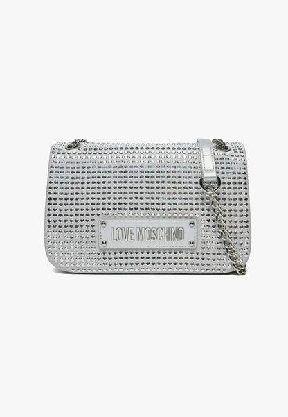 LOVE MOSCHINO - Borsa A Tracolla Sparkling Silver