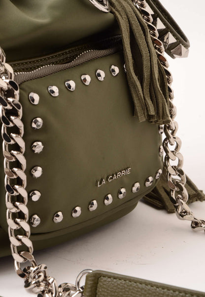 LA CARRIE - Secchiello Dark Nylon Borchie Oliva