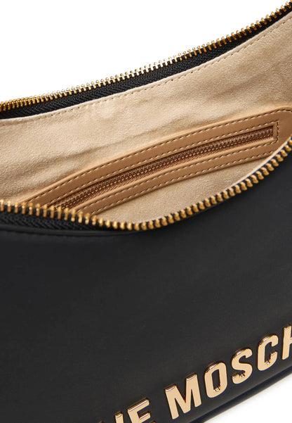 LOVE MOSCHINO - Borsa A Spalla Lettering Soft Touch Nero
