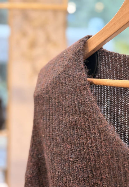 MOTEL - Maglioncino Nodo Lurex Moro