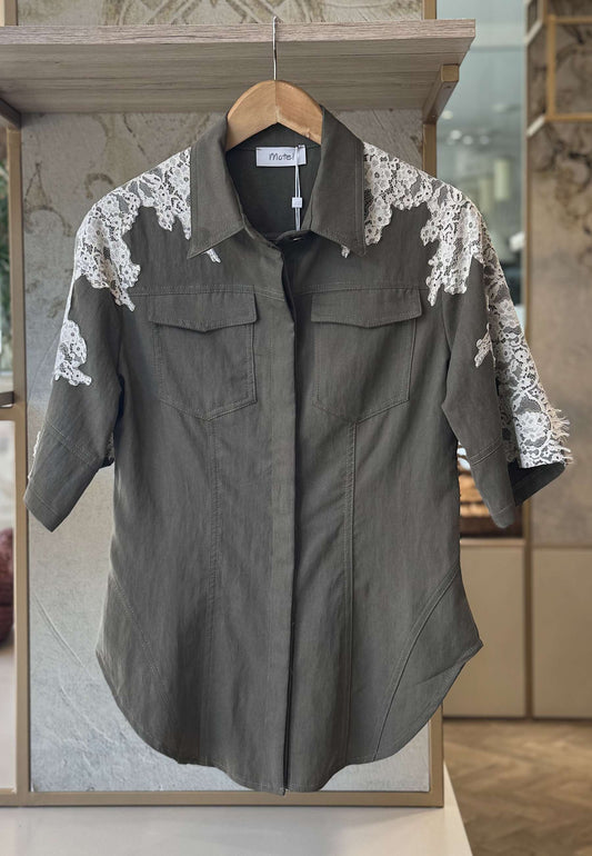 MOTEL - Camicia Army e Pizzo Verde