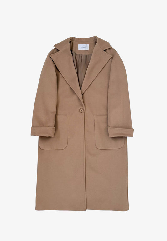 MOTEL - Cappotto Monopetto Over Cammello
