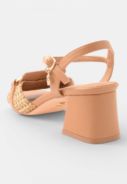 GOLD&GOLD - Sandalo Raffia Morsetto Camel