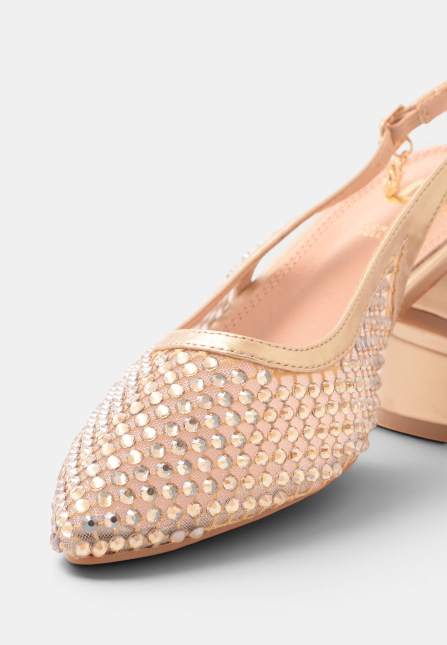 GOLD&GOLD - Slingback Strass Oro