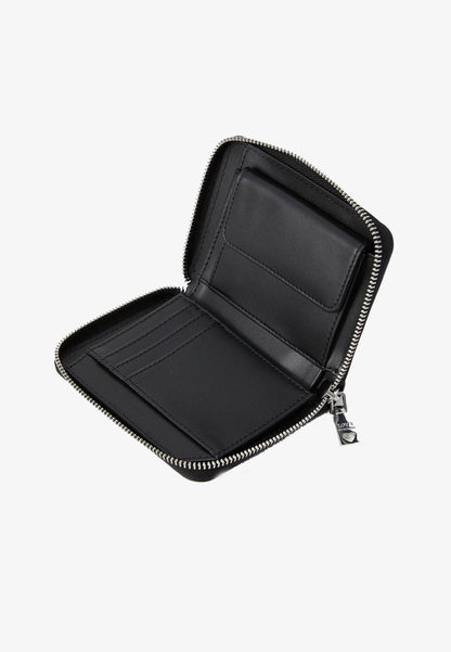 LOVE MOSCHINO - Portafogli Lettering Soft Touch Nero Argento