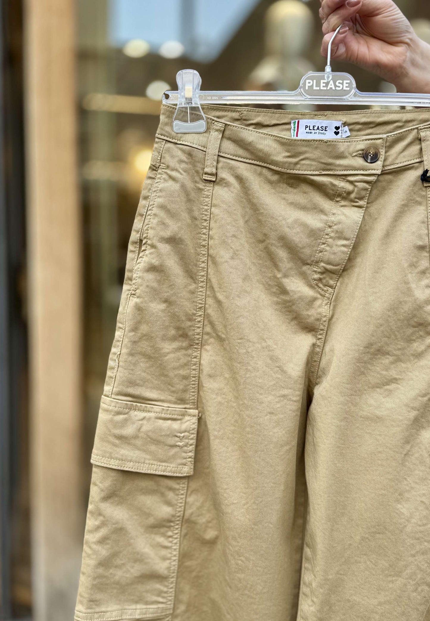 PLEASE - Pantalone Cargo Cinnamon
