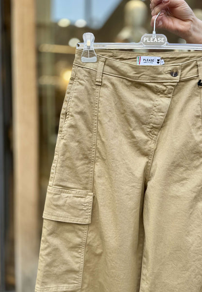 PLEASE - Pantalone Cargo Cinnamon