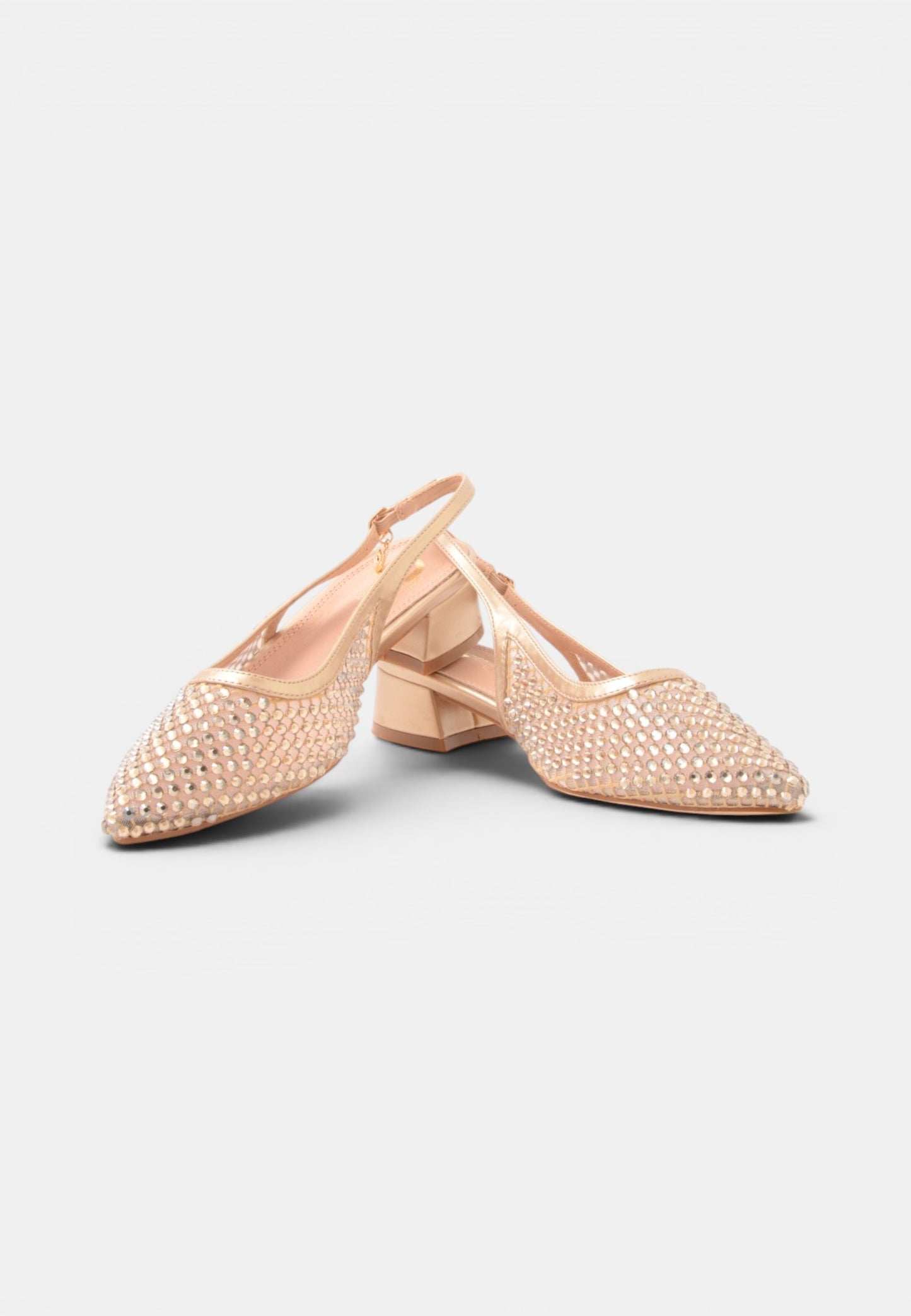 GOLD&GOLD - Slingback Strass Oro