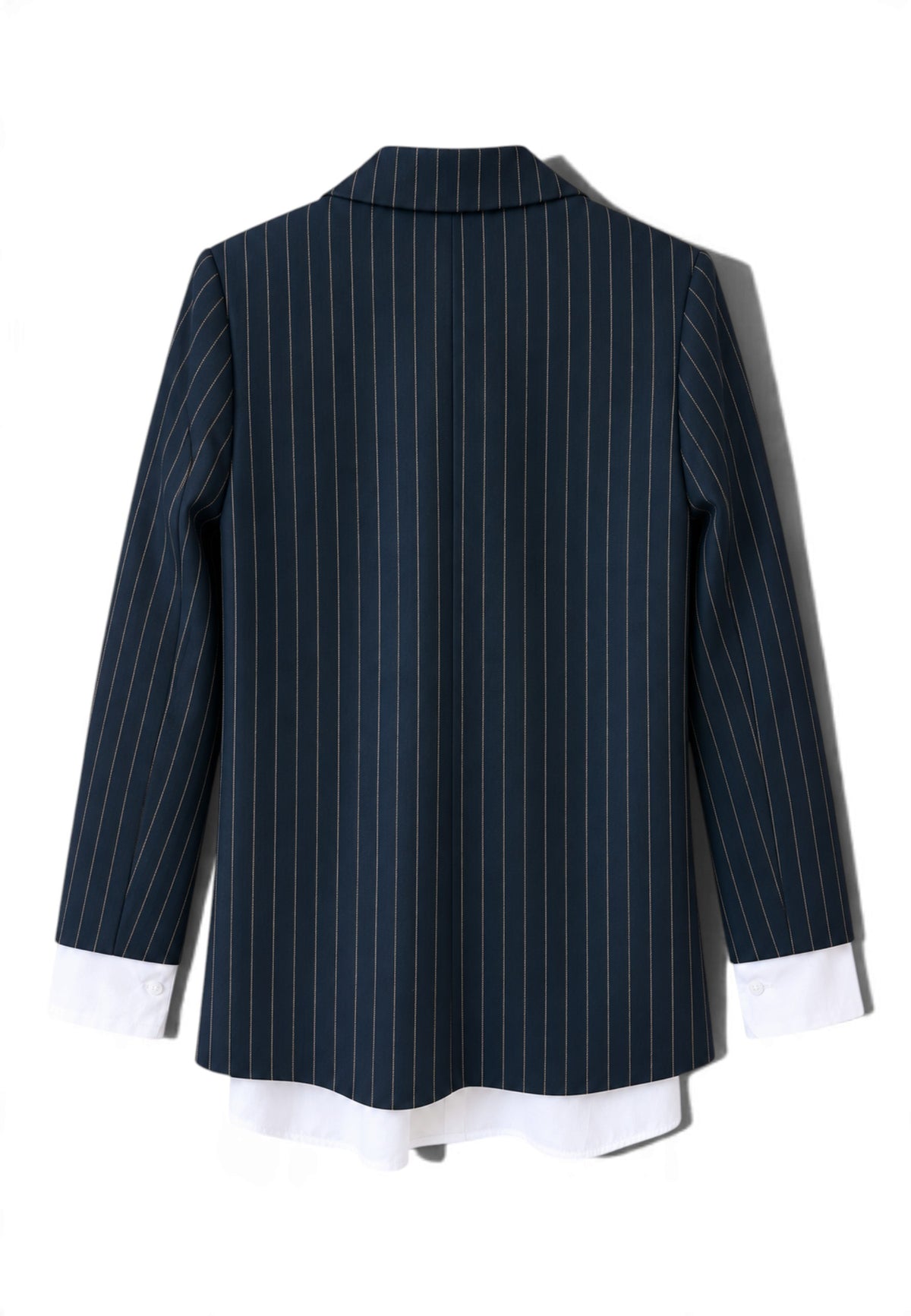 MOTEL - Blazer Gessato Con Marabù Blu