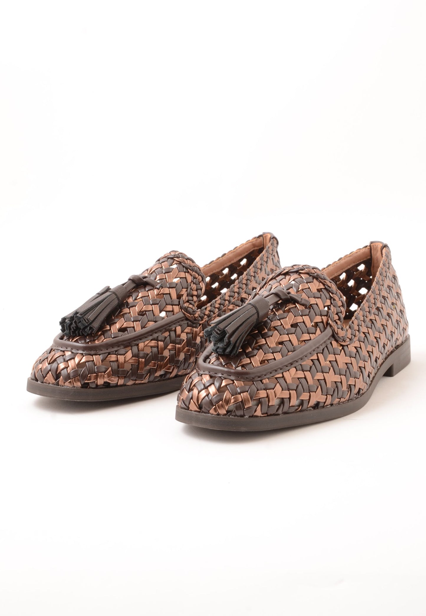 DIVINE FOLLIE - Mocassino Intrecciato Bronzo