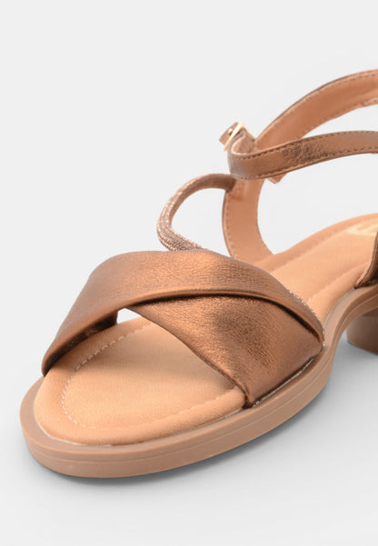 GOLD&GOLD - Sandalo Intreccio Bronzo
