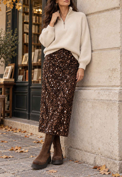 MOTEL - Longuette Paillettes Moro