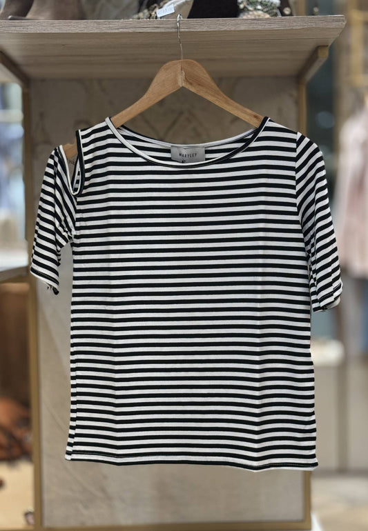 MARYLEY - Maglia Righe Nero