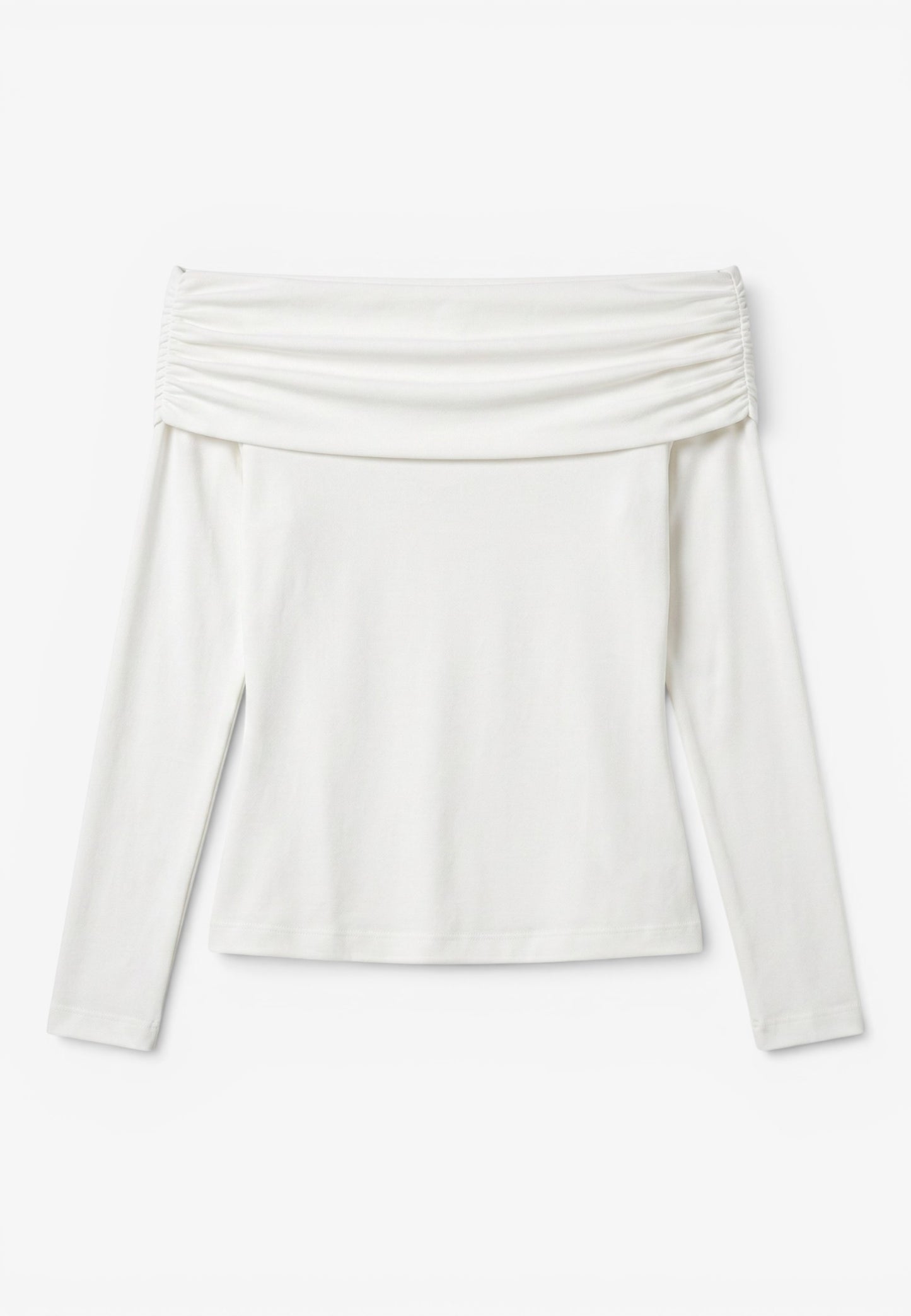 MINERVA - Maglia Scollo a Barchetta Bianco