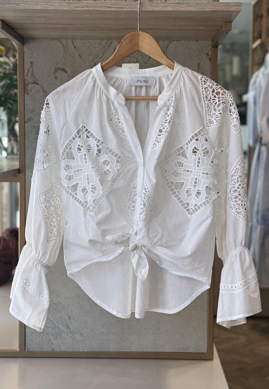 MOTEL - Camicia Pizzo Bianca