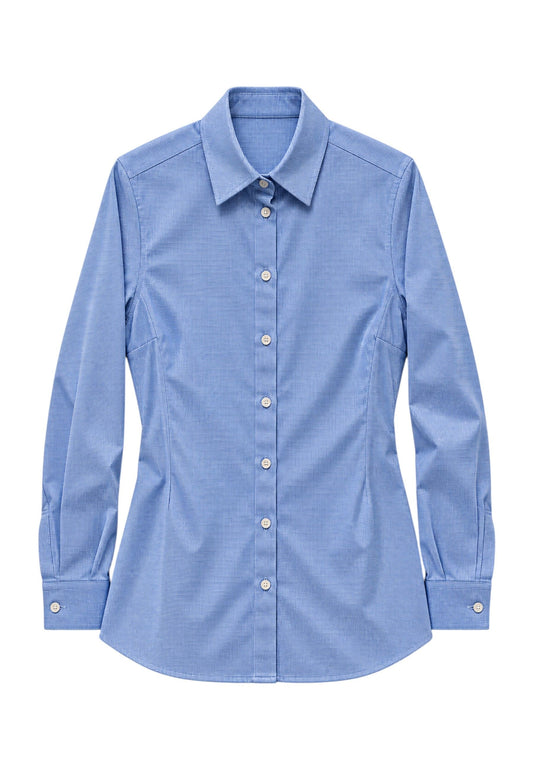 MOTEL - Camicia Sfiancata Azzurra