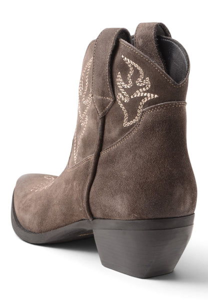 DIVINE FOLLIE - Stivaletto Texano Con Ricami Carbone