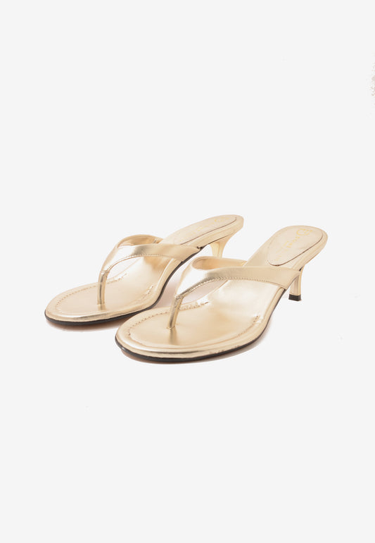 DIVINE FOLLIE - Sandalo Infradito Platino
