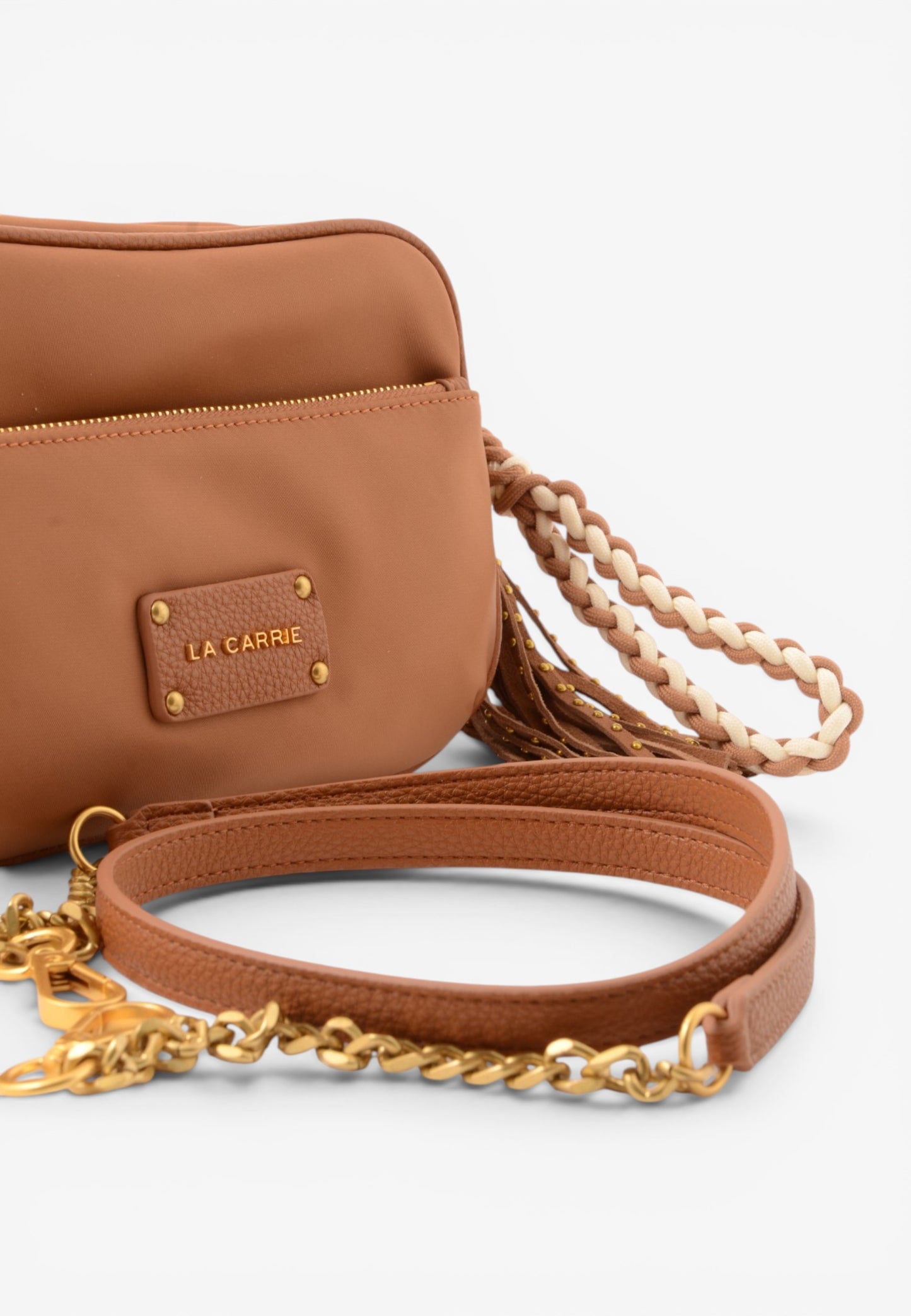 LA CARRIE - Borsetta a Tracolla DARK NYLON Cuoio