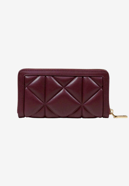 LOVE MOSCHINO - Portafoglio Zip Around Embossed Vino