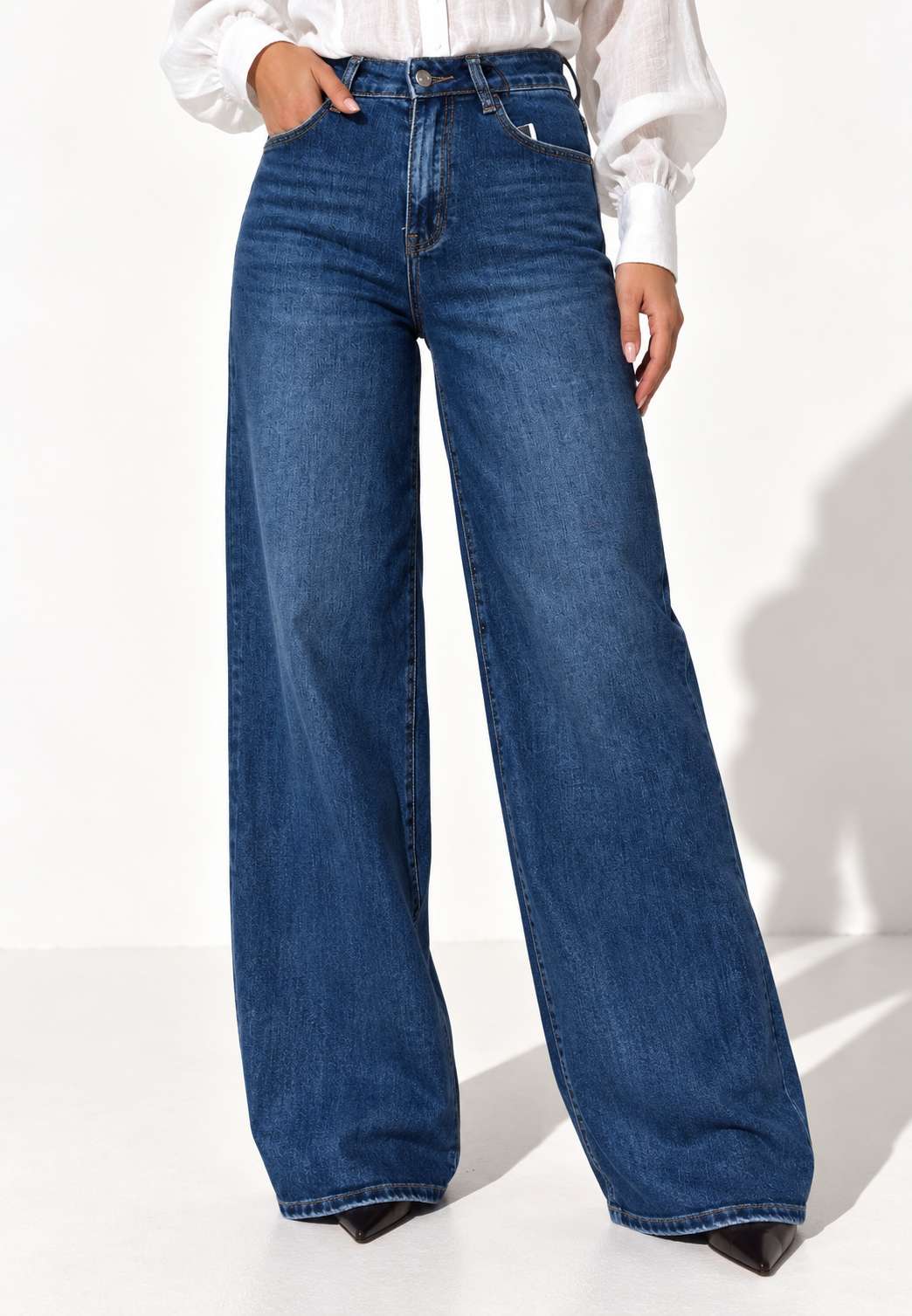 LE STREGHE - Jeans A Palazzo Denim