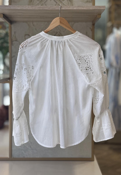 MOTEL - Camicia Pizzo Bianca