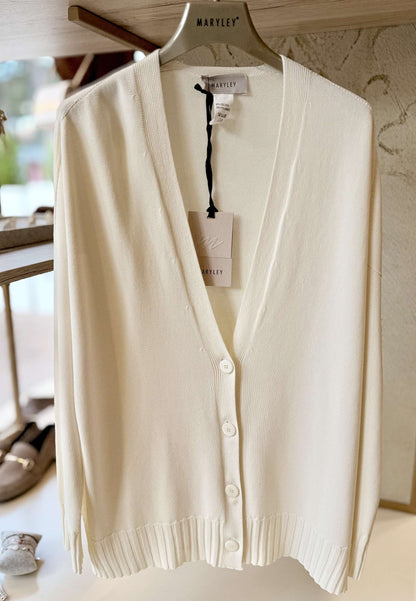 MARYLEY - Cardigan In Maglia Beige