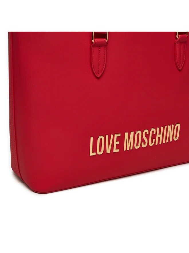 LOVE MOSCHINO - Red Lettering Shopping Bag