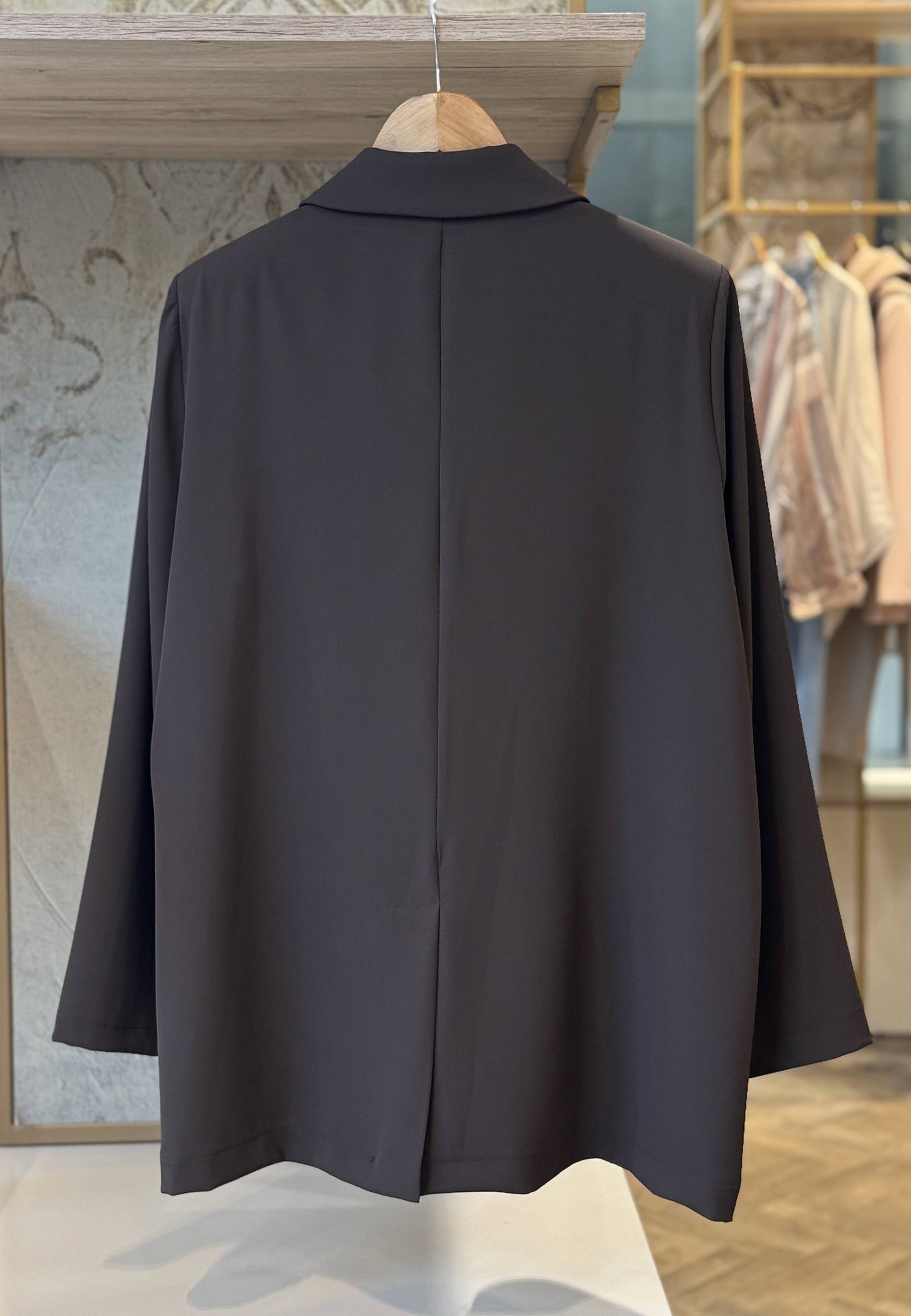 SUSY STAR CURVY - Giacca Monopetto Fluida Moro