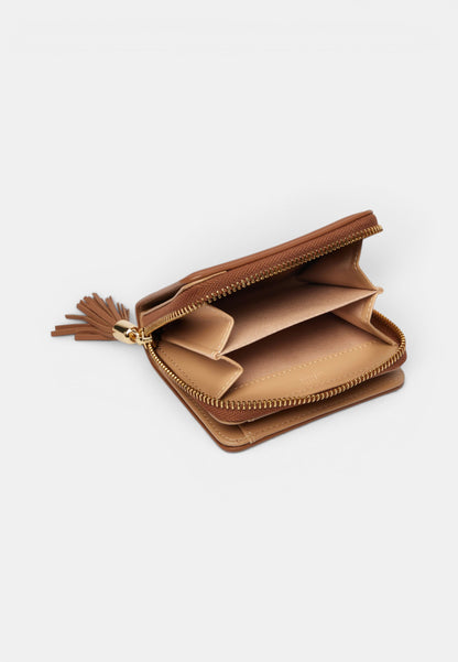 LOVE MOSCHINO - Portafoglio Piccolo Zip Around Cuoio