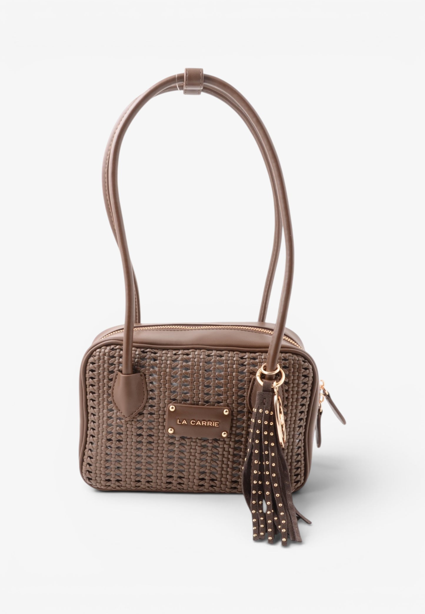 LA CARRIE - Borsa A Spalla Intrecciata Marrone