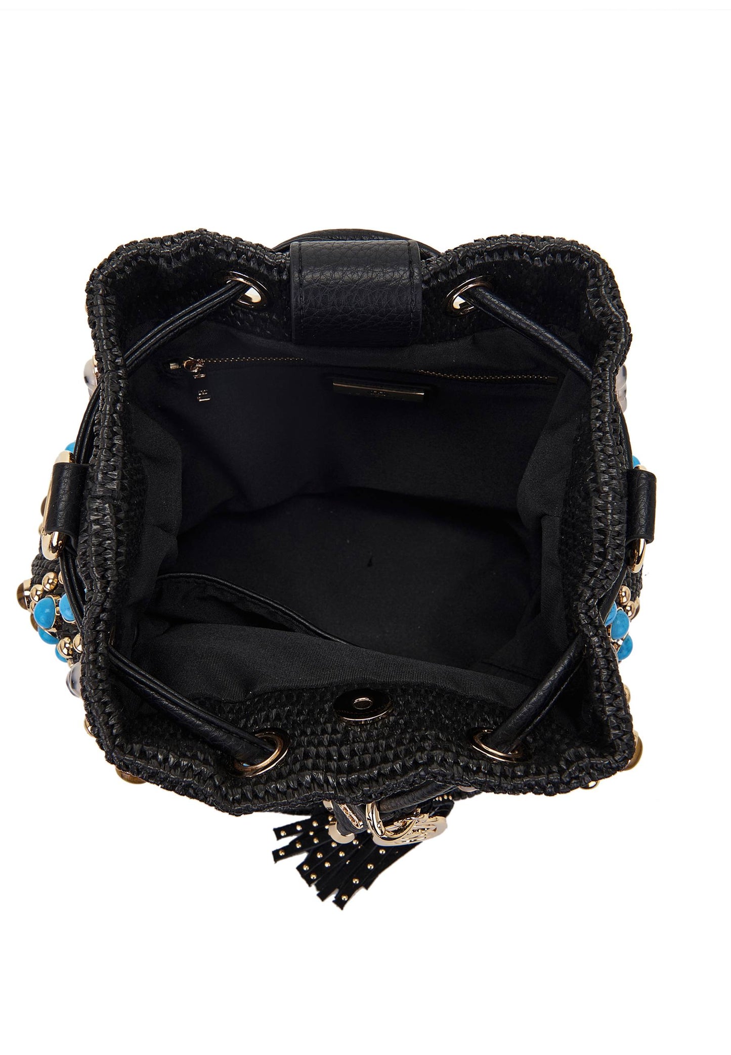 LA CARRIE - Secchiello Raffia Andromeda Nero