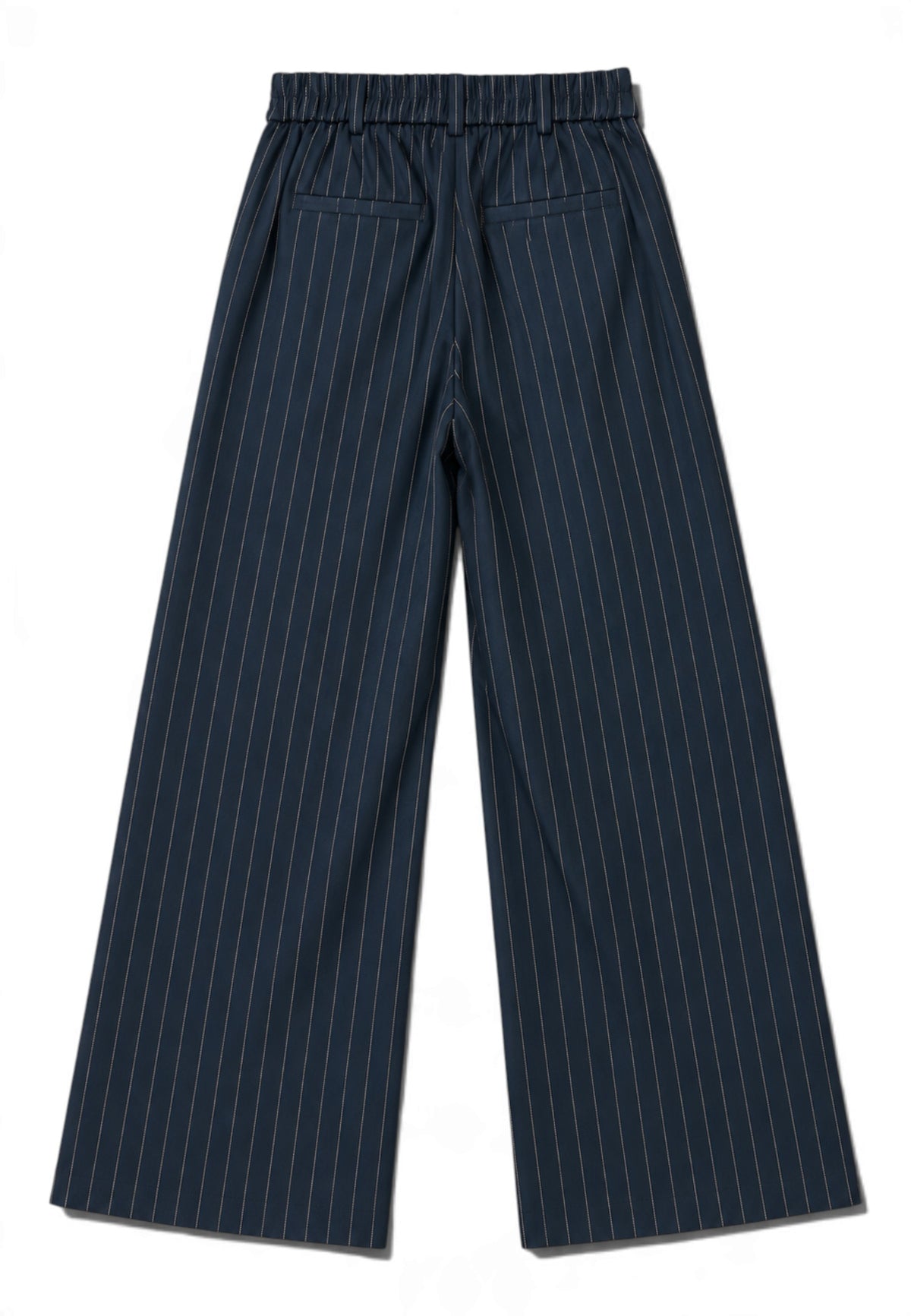 MOTEL - Pantalone Largo Gessato Blu