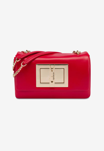 LOVE MOSCHINO - Borsa A Tracolla Gold Clip Rosso