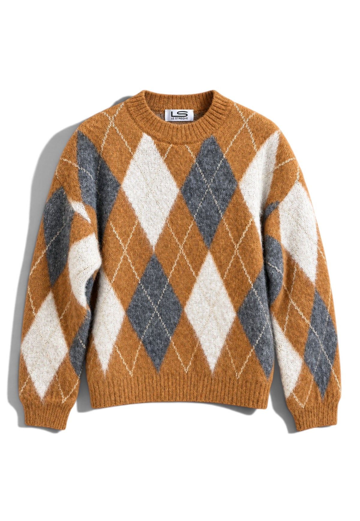 LE STREGHE - Pullover Lurex Rombi Ruggine