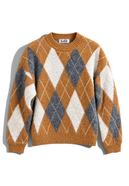 LE STREGHE - Pullover Lurex Rombi Ruggine