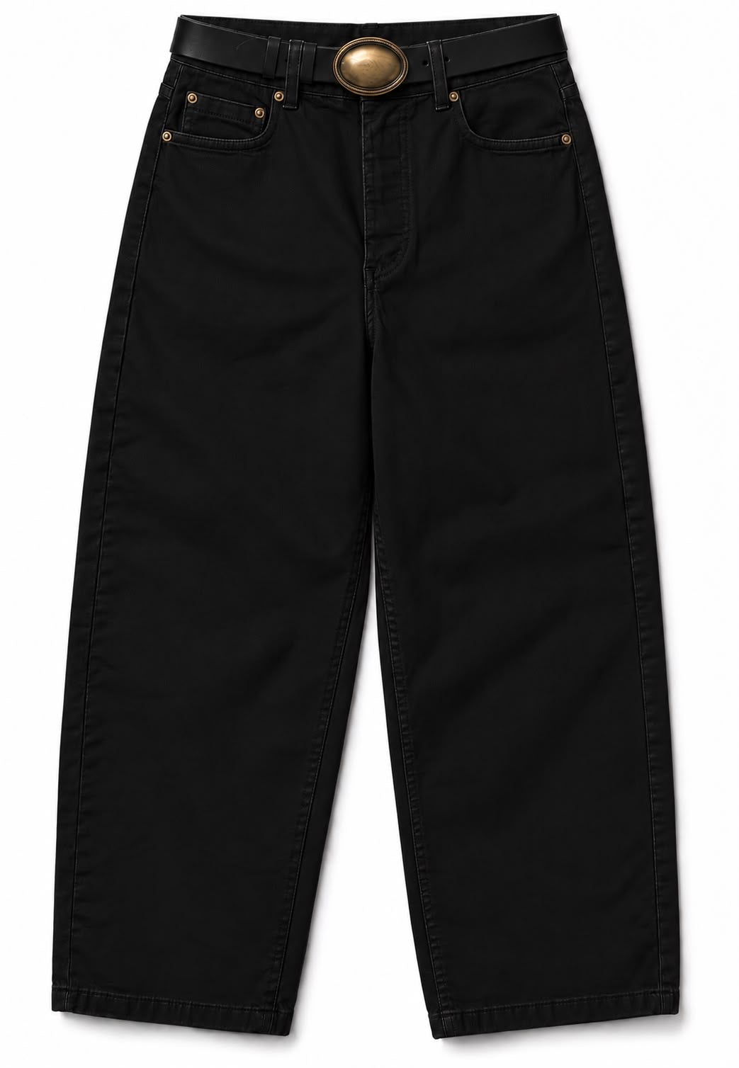 MOTEL - Pantalone Barrel Nero