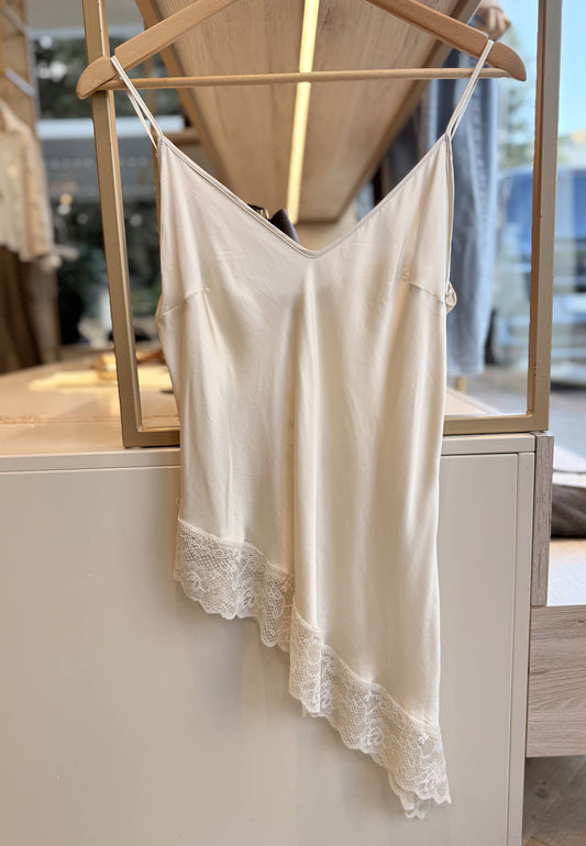 PLEASE - Top Raso Pizzo Panna