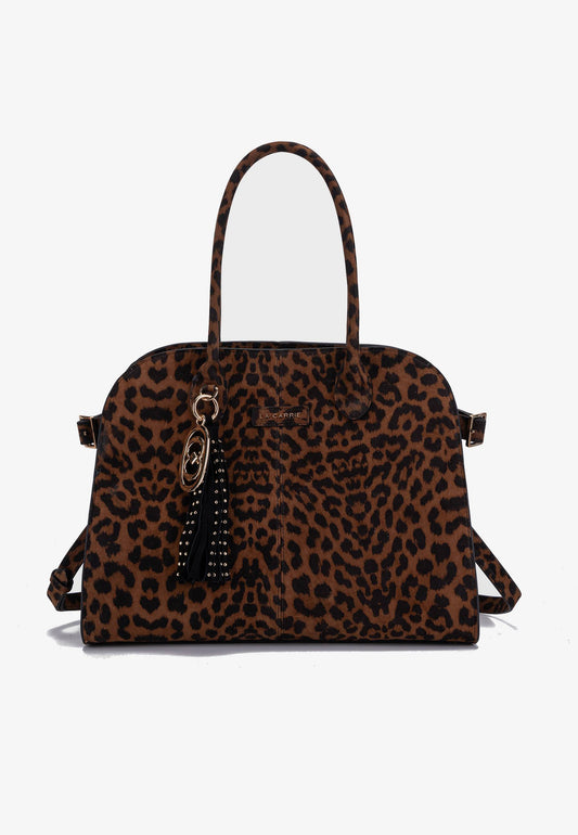 LA CARRIE - Borsa A Mano Animalier Leopardato