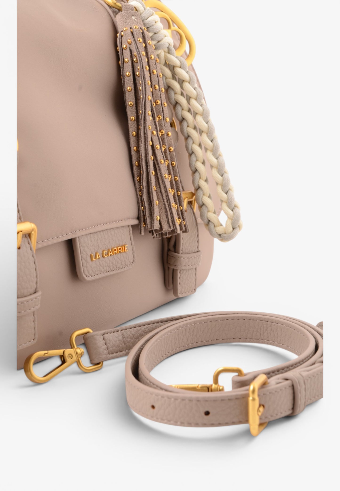 LA CARRIE - Shopping Bag DARK NYLON Taupe