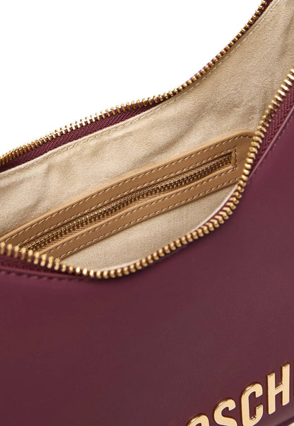 LOVE MOSCHINO - Borsa A Spalla Lettering Soft Touch Vino