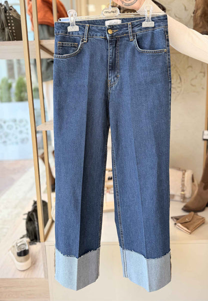 MOTEL - Jeans Con Risvolto Denim